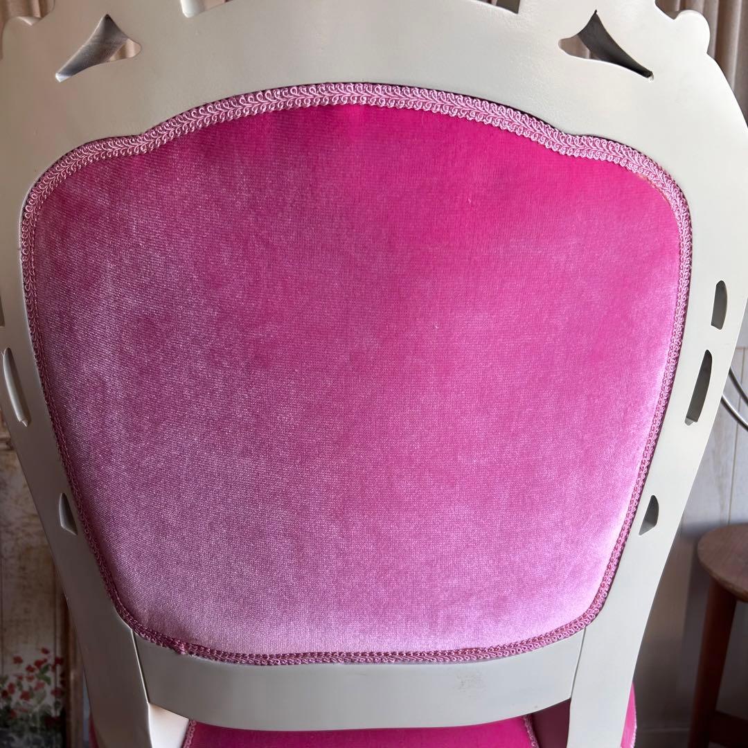 ロココ調　椅子　プリンセス　姫　ダイニングチェアB　ピンク　アンティーク