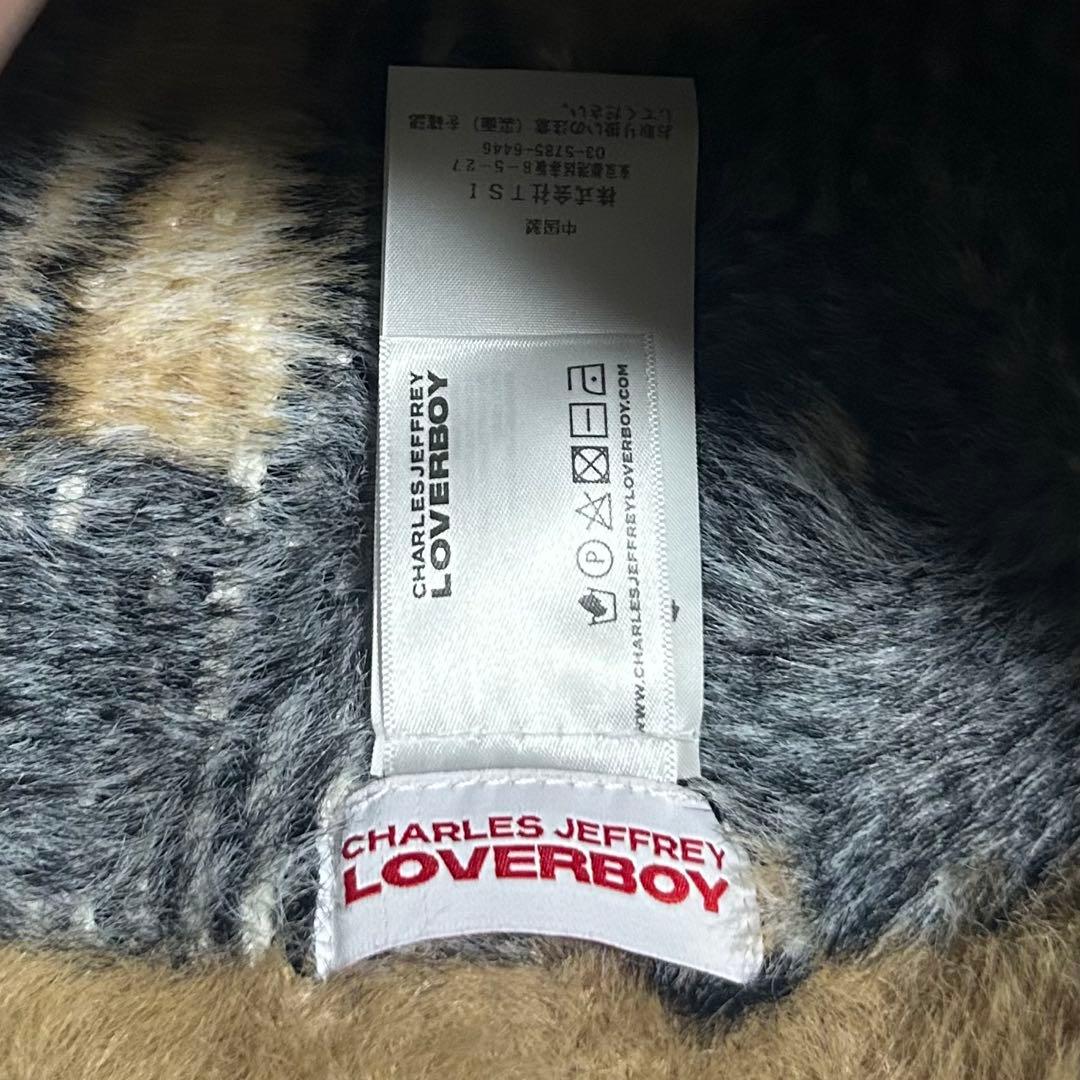 正規品 CHARLES JEFFREY LOVERBOY ヒョウ柄ニット帽