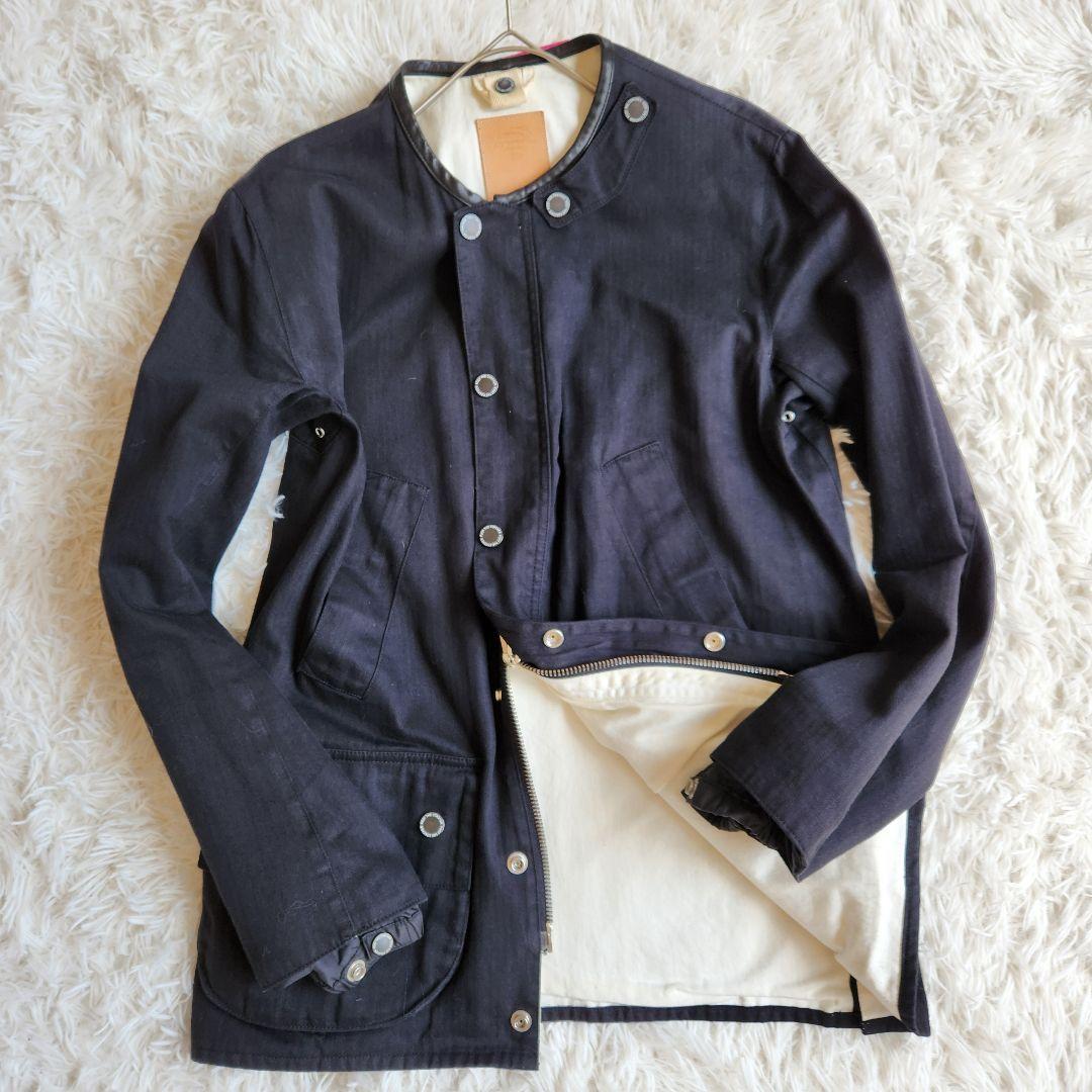 フットザコーチャー ジャケット　ノーカラー　ダブルジップ　サファリジャケット　M