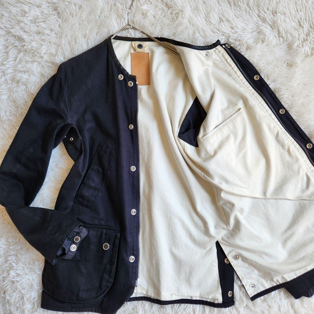 フットザコーチャー ジャケット　ノーカラー　ダブルジップ　サファリジャケット　M