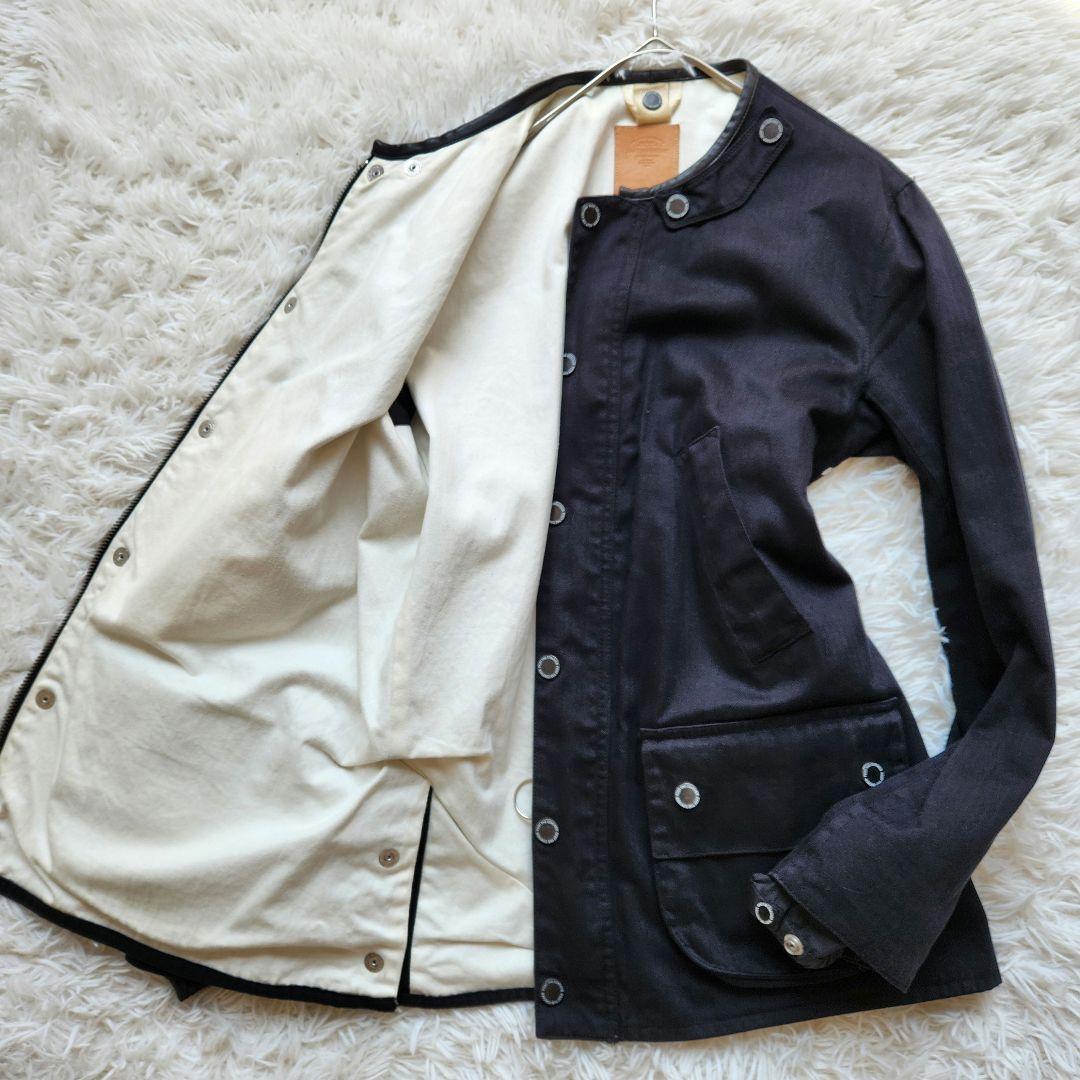 フットザコーチャー ジャケット　ノーカラー　ダブルジップ　サファリジャケット　M