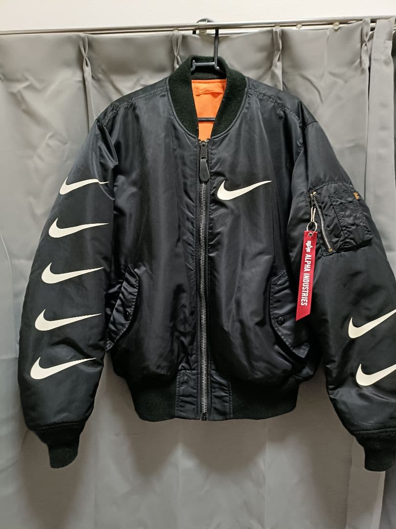 松*弘様 ALPHA INDUSTRIES MA-1ジャケット ナイキロゴ入り-大特価放出