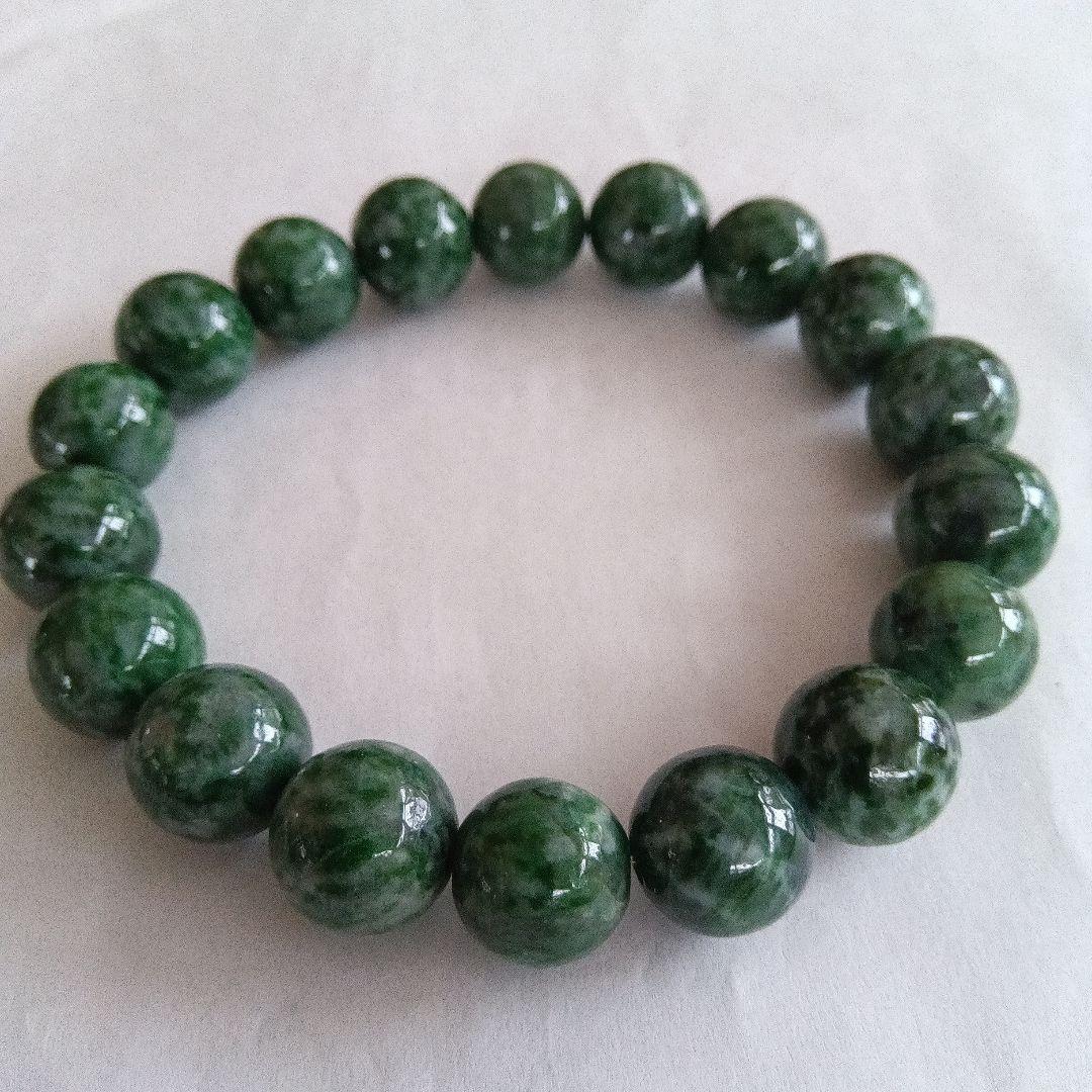 希少、最上級品、国石、綺麗色)糸魚川翡翠ブレスレット、13mm※新春値引中※