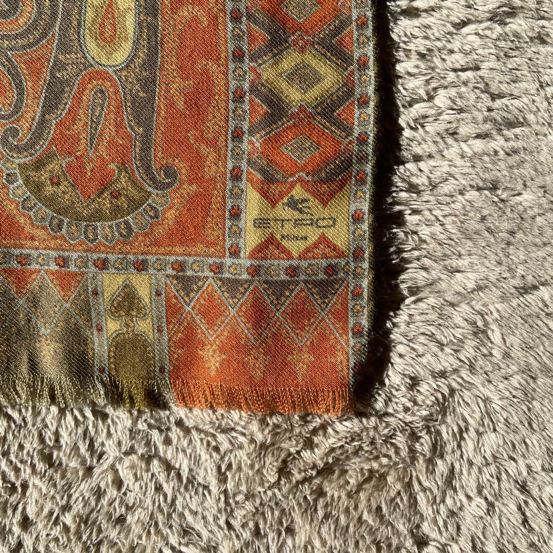 ETRO エトロ ヴィンテージストール wool/silk混