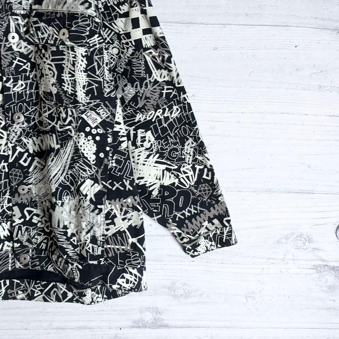 メゾンマルジェラ グラフィティ デニムジャケット XL相当 オーバーサイズ