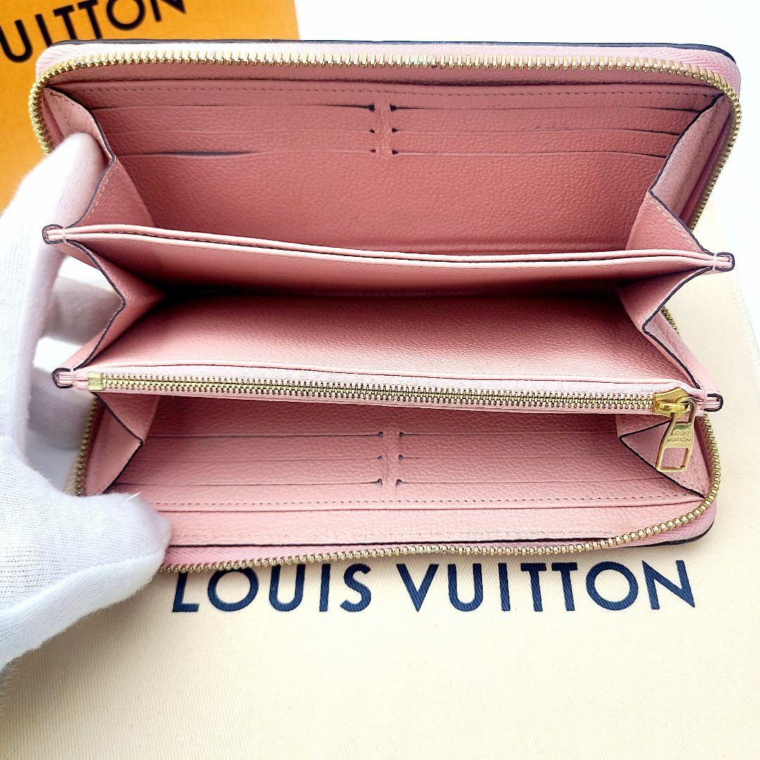 美品 ルイヴィトン ジッピーウォレット アンプラント 長財布 モノグラム ピンク