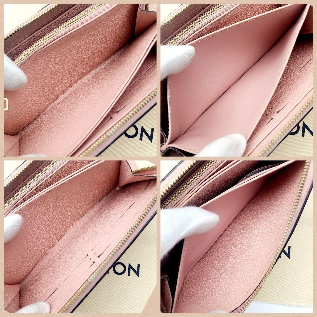 美品 ルイヴィトン ジッピーウォレット アンプラント 長財布 モノグラム ピンク