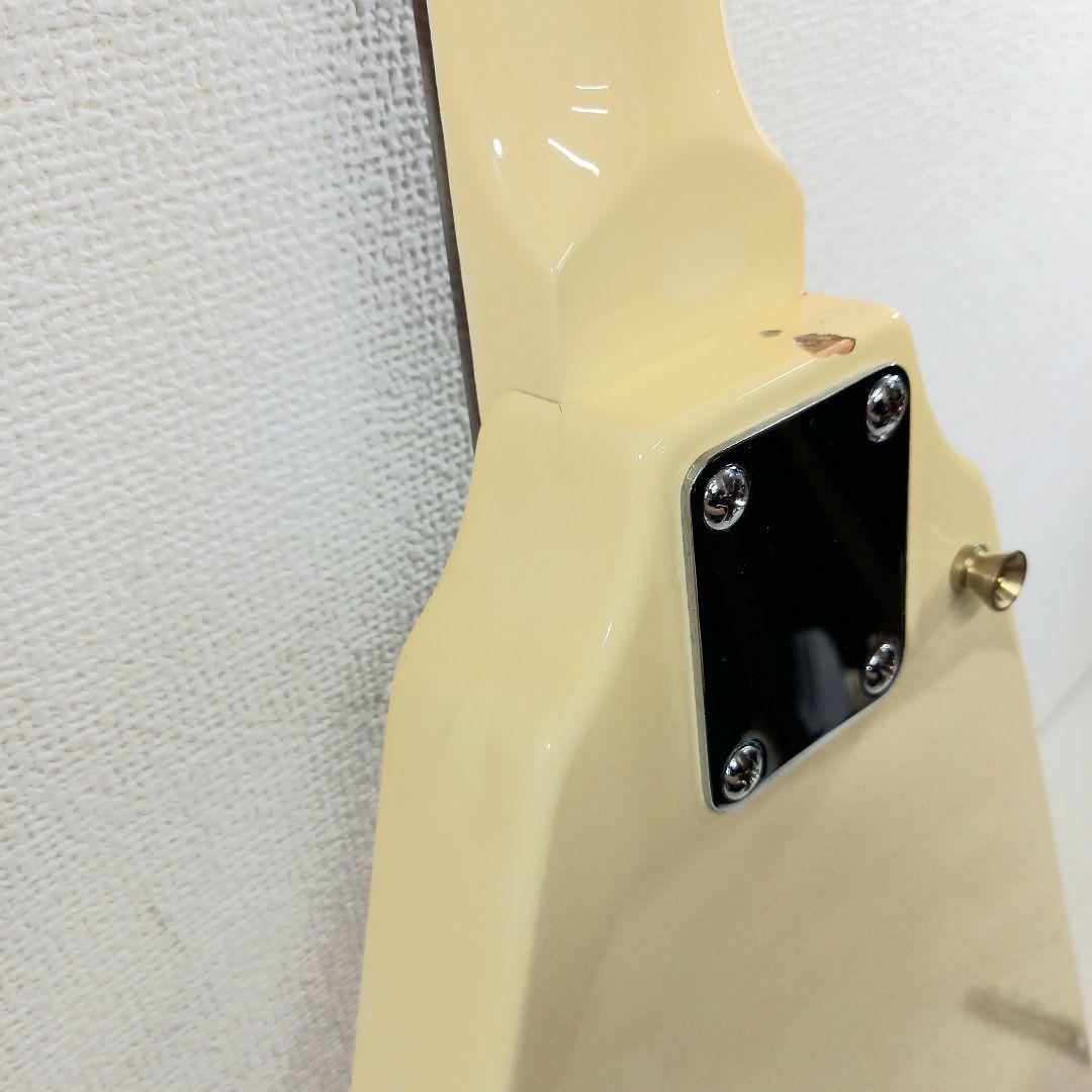 ジャンク メーカー不明 フライングV 変形 エレキギター ビンテージホワイト