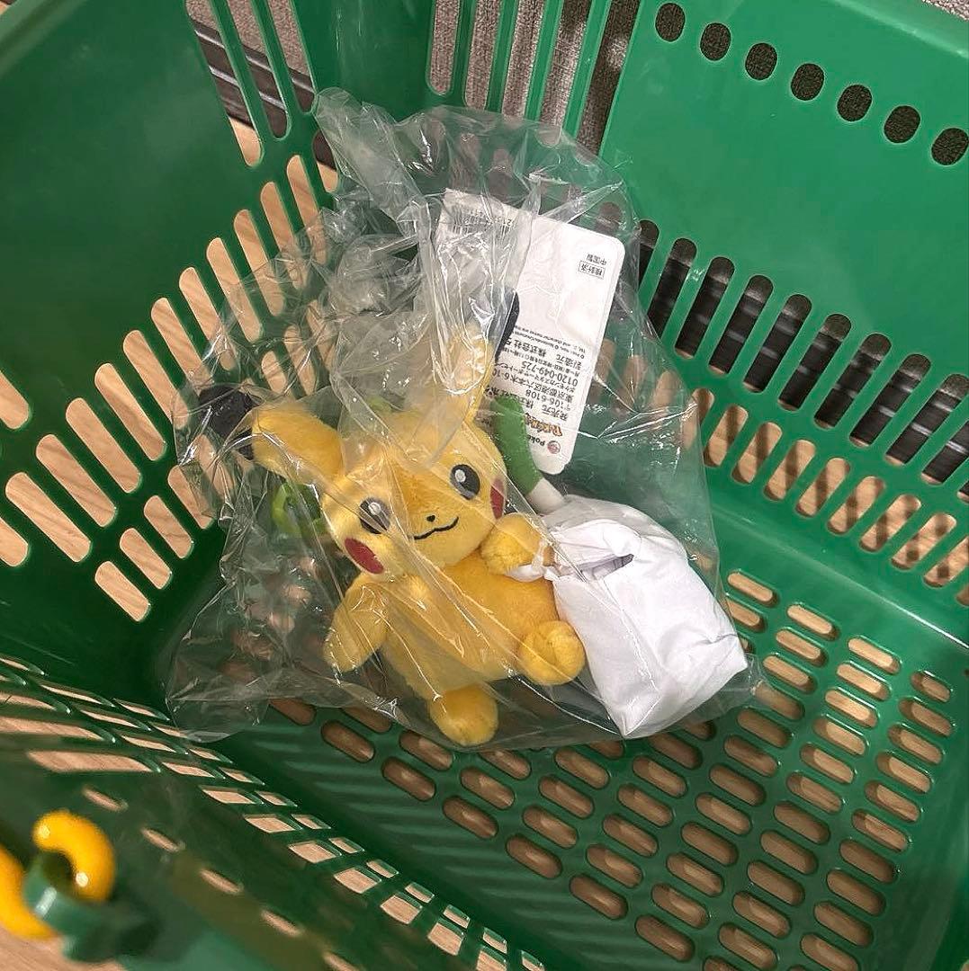 ポケモン ピカピカマート バスケット ぬいぐるみエコバッグ ピカチュウ