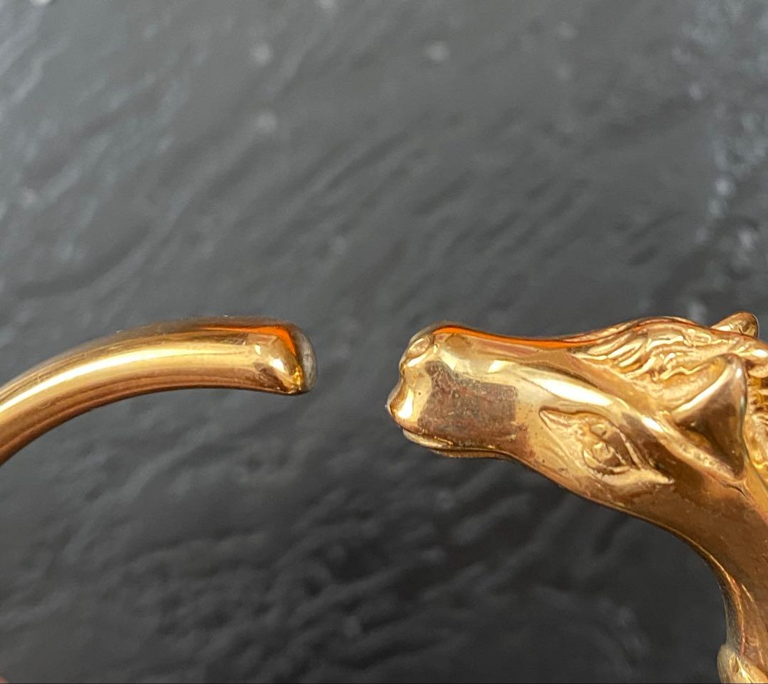 エルメス　馬の頭 シュバス　ホースバングル　ゴールドカラー