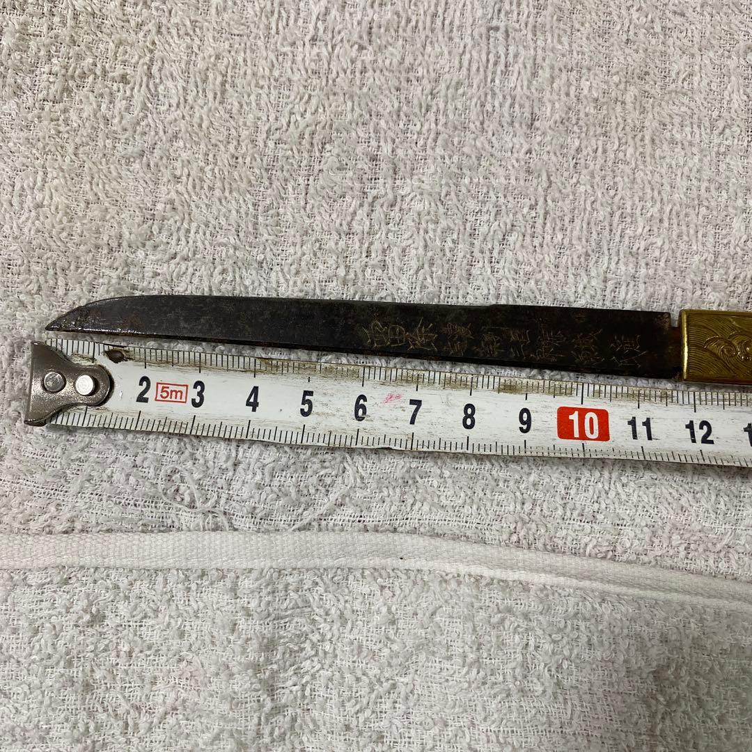 B-39 小柄　在銘　金象嵌　時代物　武具　刀装具　骨董品　美術品　工芸品