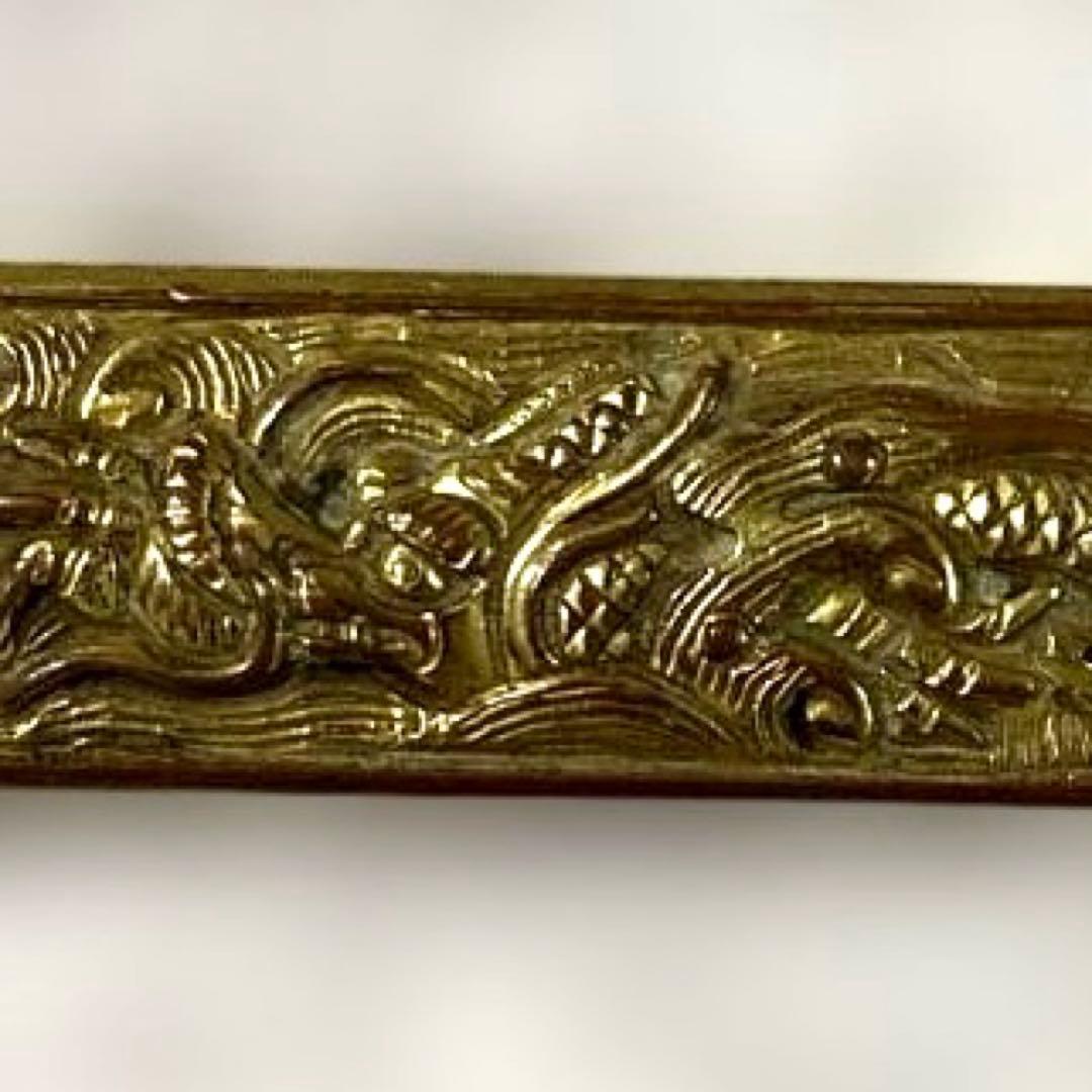 B-39 小柄　在銘　金象嵌　時代物　武具　刀装具　骨董品　美術品　工芸品