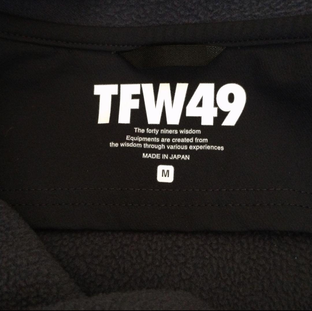TFW49 ティーエフダブリュー ハーフジップ M 黒 メンズ 斜めジップ 秋冬