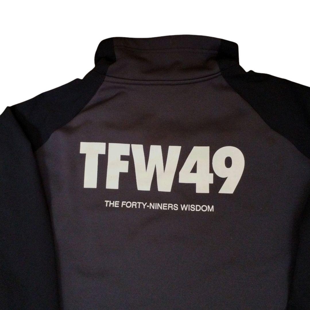 TFW49 ティーエフダブリュー ハーフジップ M 黒 メンズ 斜めジップ 秋冬