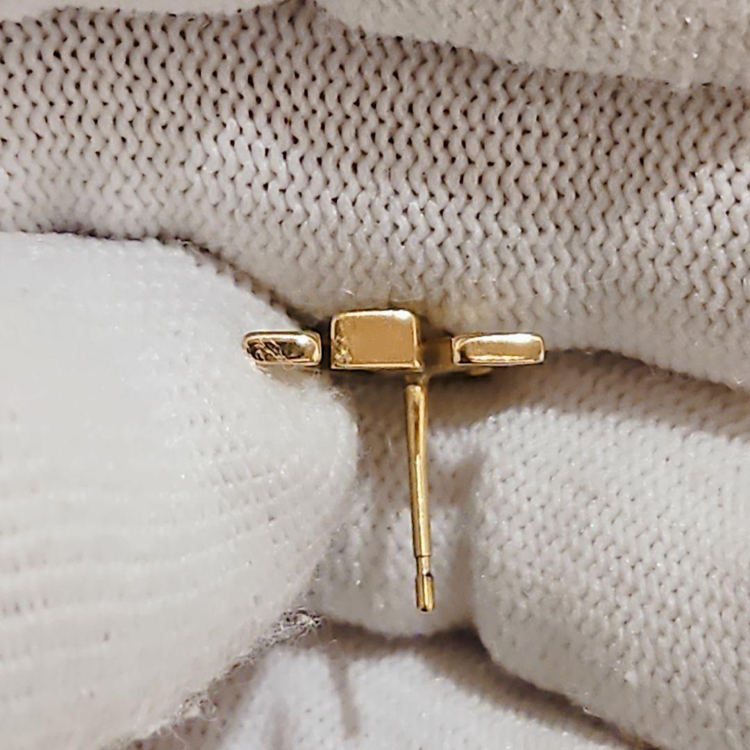 美品 ルイヴィトン ピアス LVロゴ ゴールド M00610 金