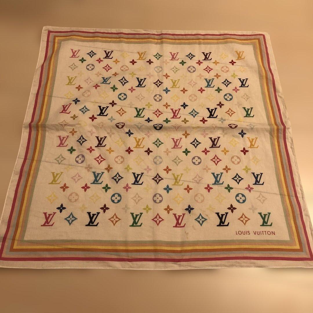 ヴィトン村上隆 マルチカラー スカーフ - 小物お 得 な 通販 サイト