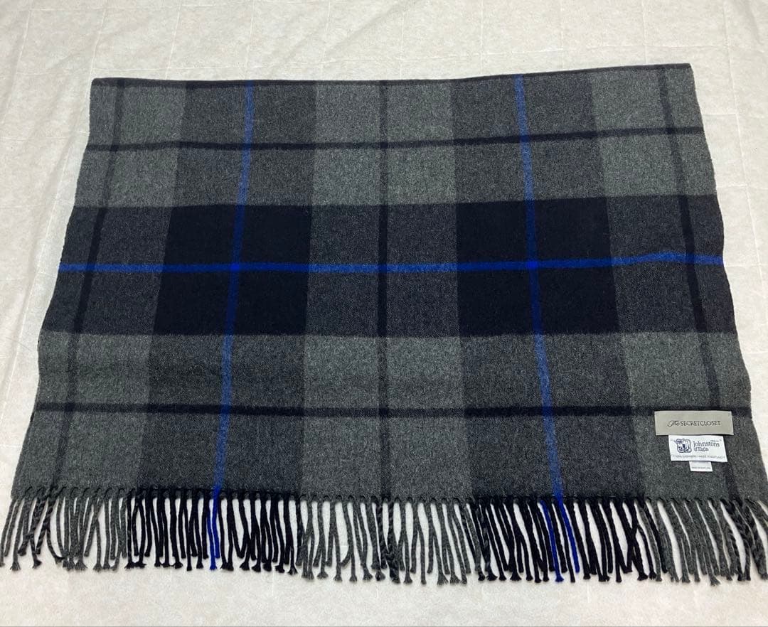 希少 シークレットクローゼット別注ジョンストンズ カシミアストール カシミヤ大判