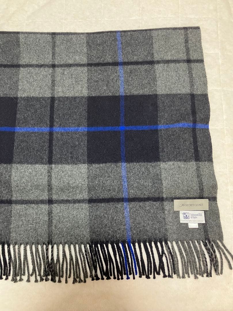 希少 シークレットクローゼット別注ジョンストンズ カシミアストール カシミヤ大判