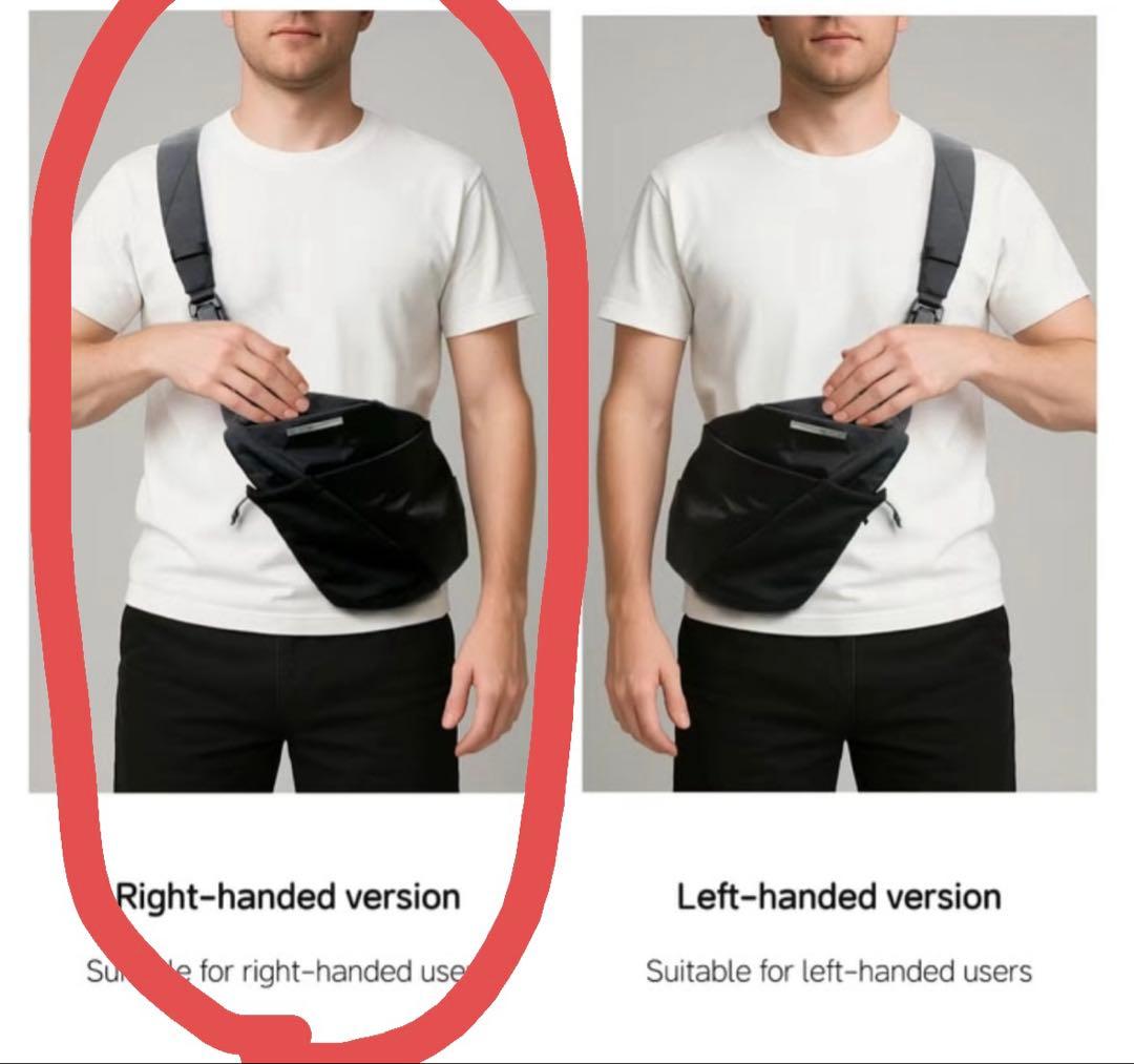 【NIID】RADIANT ボディバッグ ショルダーバッグ ブラック《右利き用》