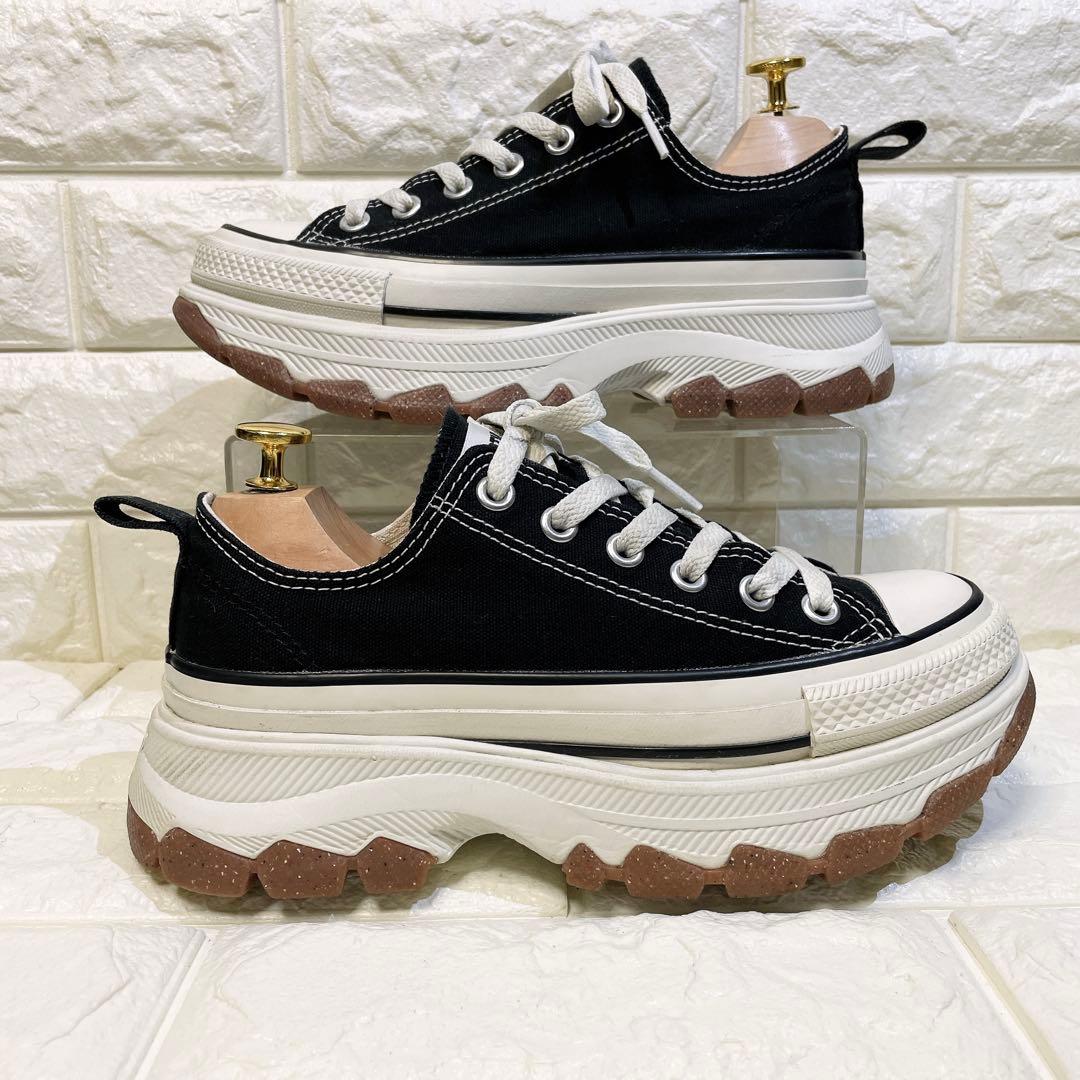 Converse コンバース トレックウェーブ 厚底 ローカット 黒 23.5