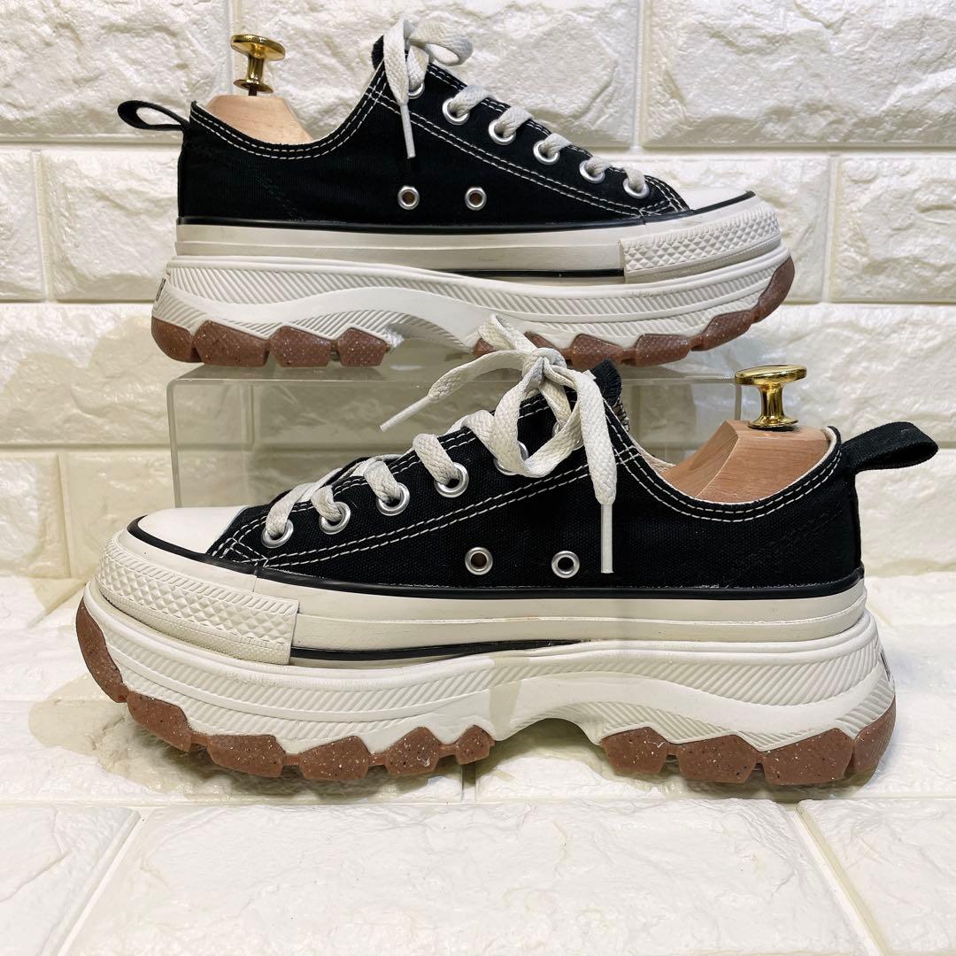 Converse コンバース トレックウェーブ 厚底 ローカット 黒 23.5