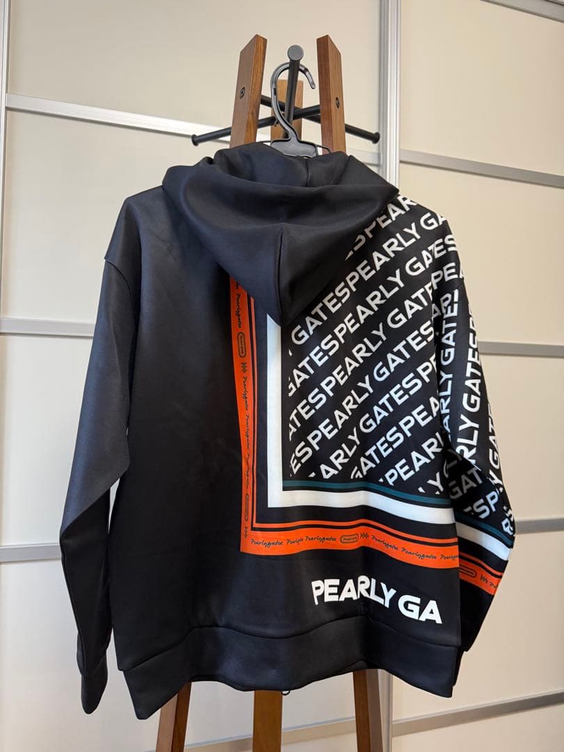 PEARLY GATES フルジップフーディ ブラック/オレンジ PEARLY GATES