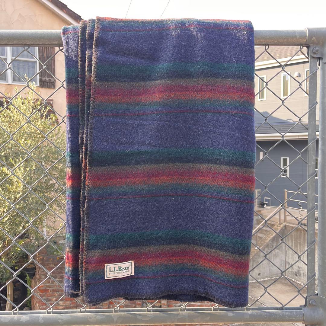 アウトドア寝具 80'sL.L.Bean Bean's Trapper Wool Blanket
