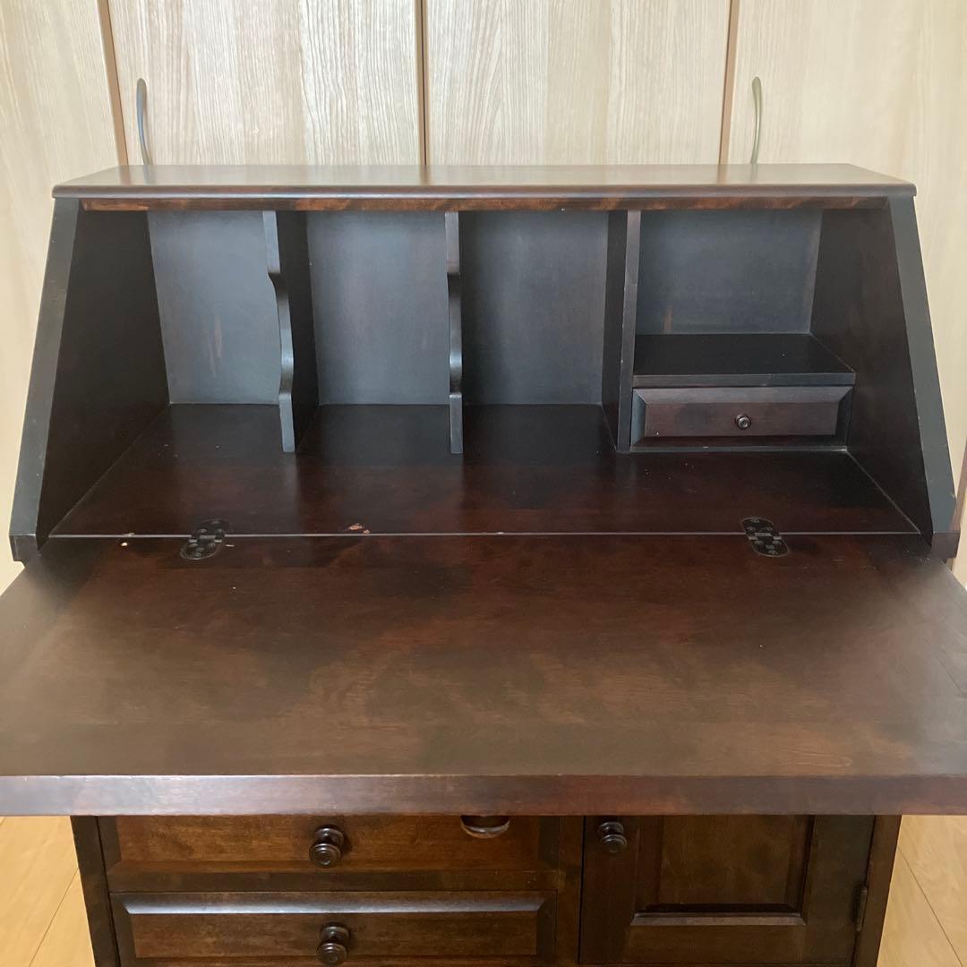 北海道民芸 ライティングビューロー チェスト 学習机 アンティーク インテリア