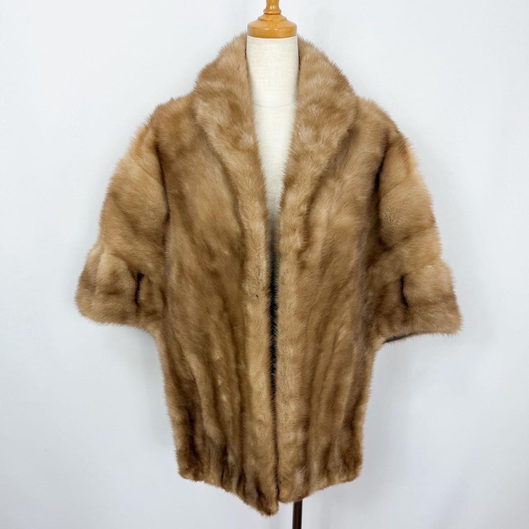 ヴィンテージ 毛皮 ミンクファー リアルファー ケープコート 羽織り