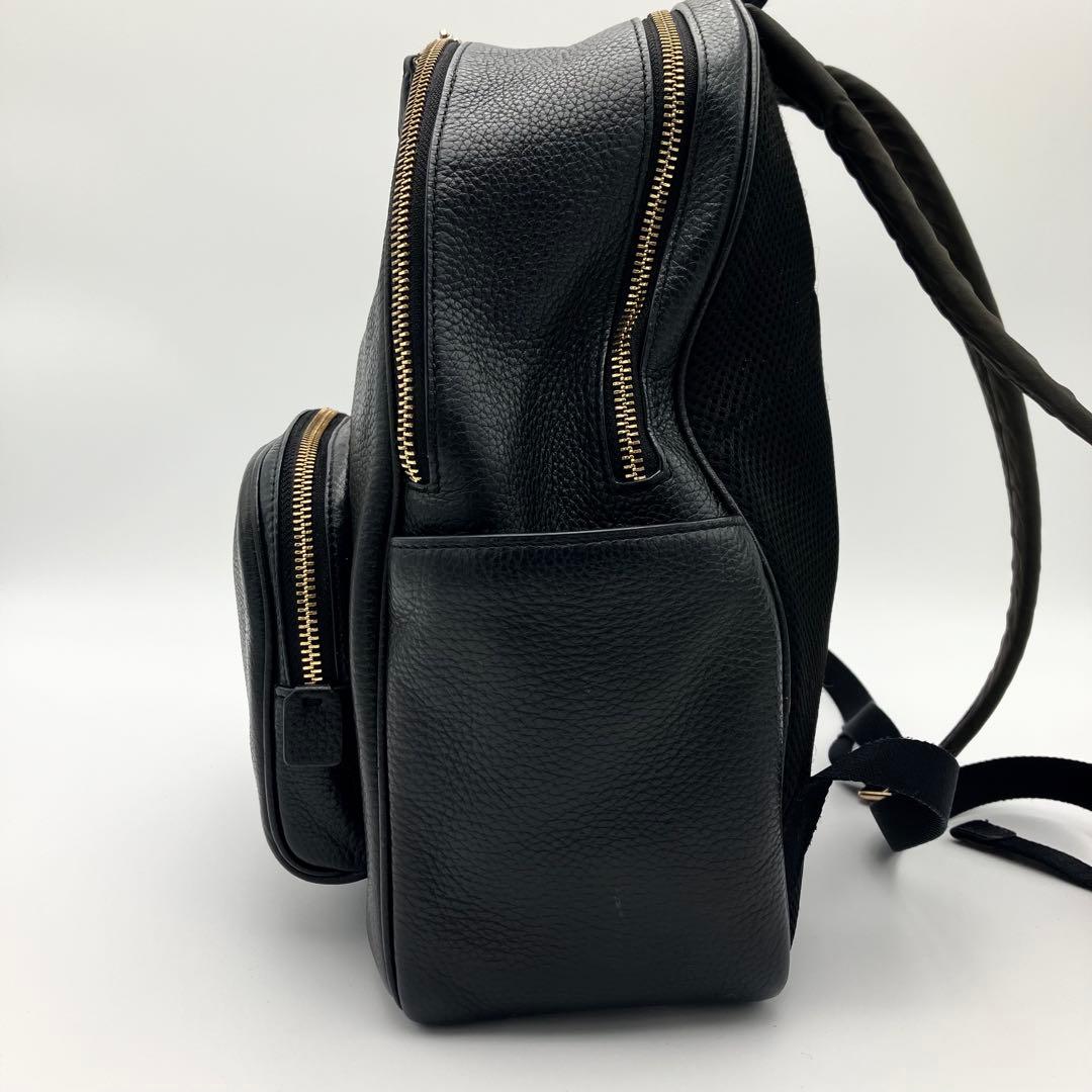 コーチ リュック バックパック ぺブルドレザー シボ革 2室 A4可 黒