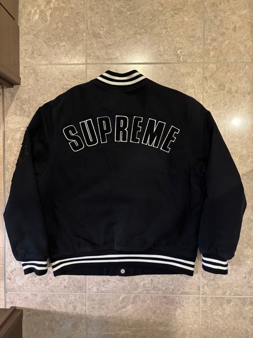 Supreme×New Era® MLB Varsity Jacket ブラック