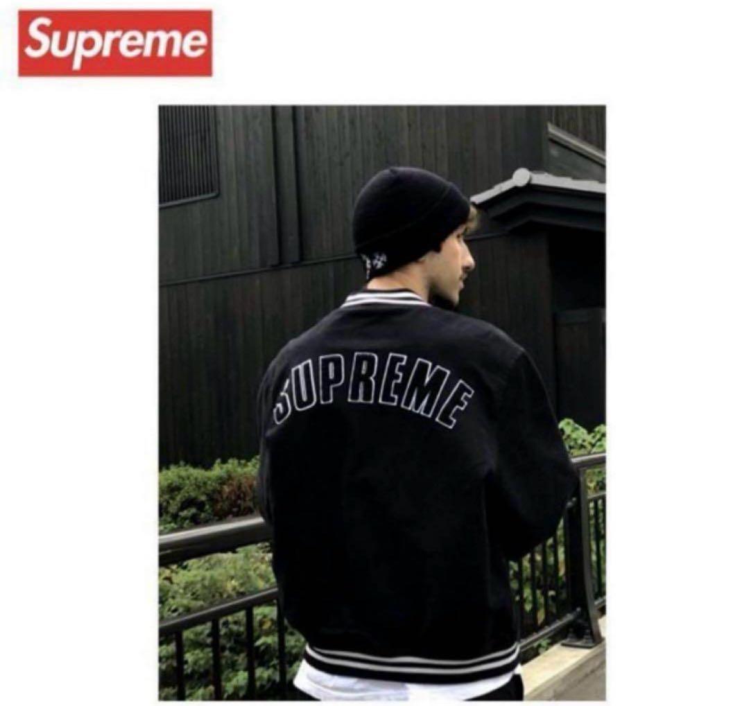 Supreme×New Era® MLB Varsity Jacket ブラック