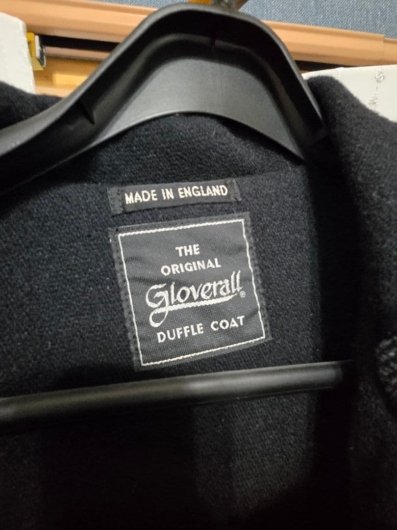 Gloverall ダッフルコート90s ダークグレーヘリンボーンウール