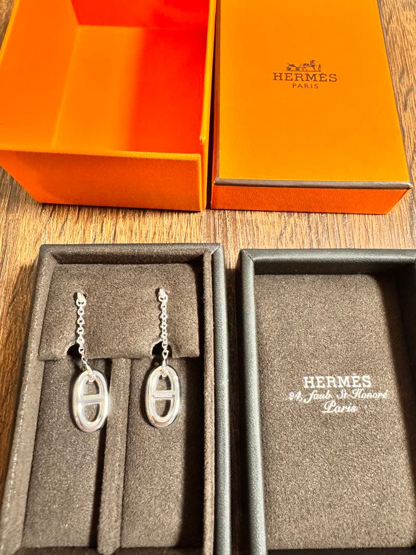 エルメス　ファランドール　ピアス　シルバー　 MM 新品未使用