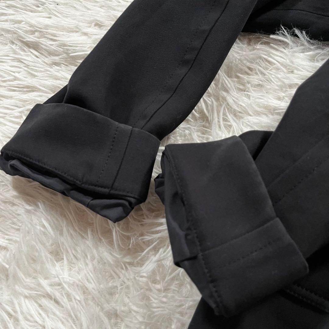 Ａ．カレンソロジー　ステンカラーコート　二重ギャバジン素材　ブラック　36