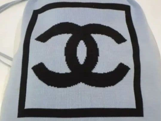 CHANELナップザックスポーツラインココマークブルーブラック美品