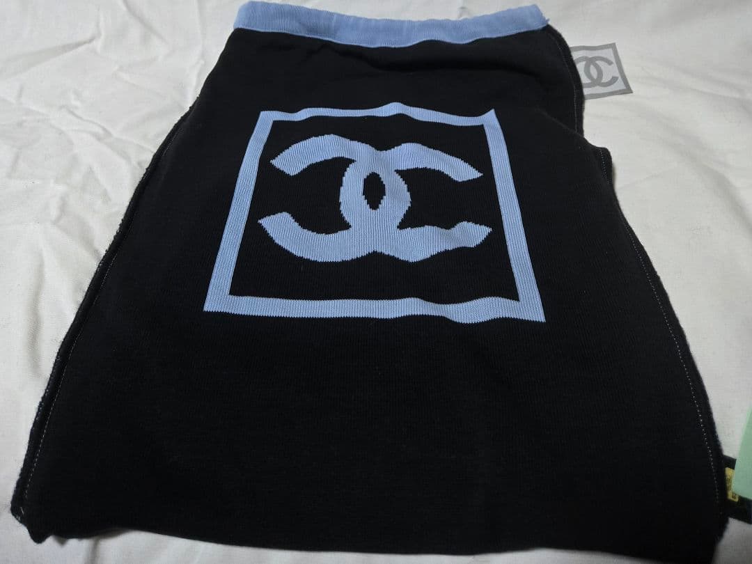 CHANELナップザックスポーツラインココマークブルーブラック美品