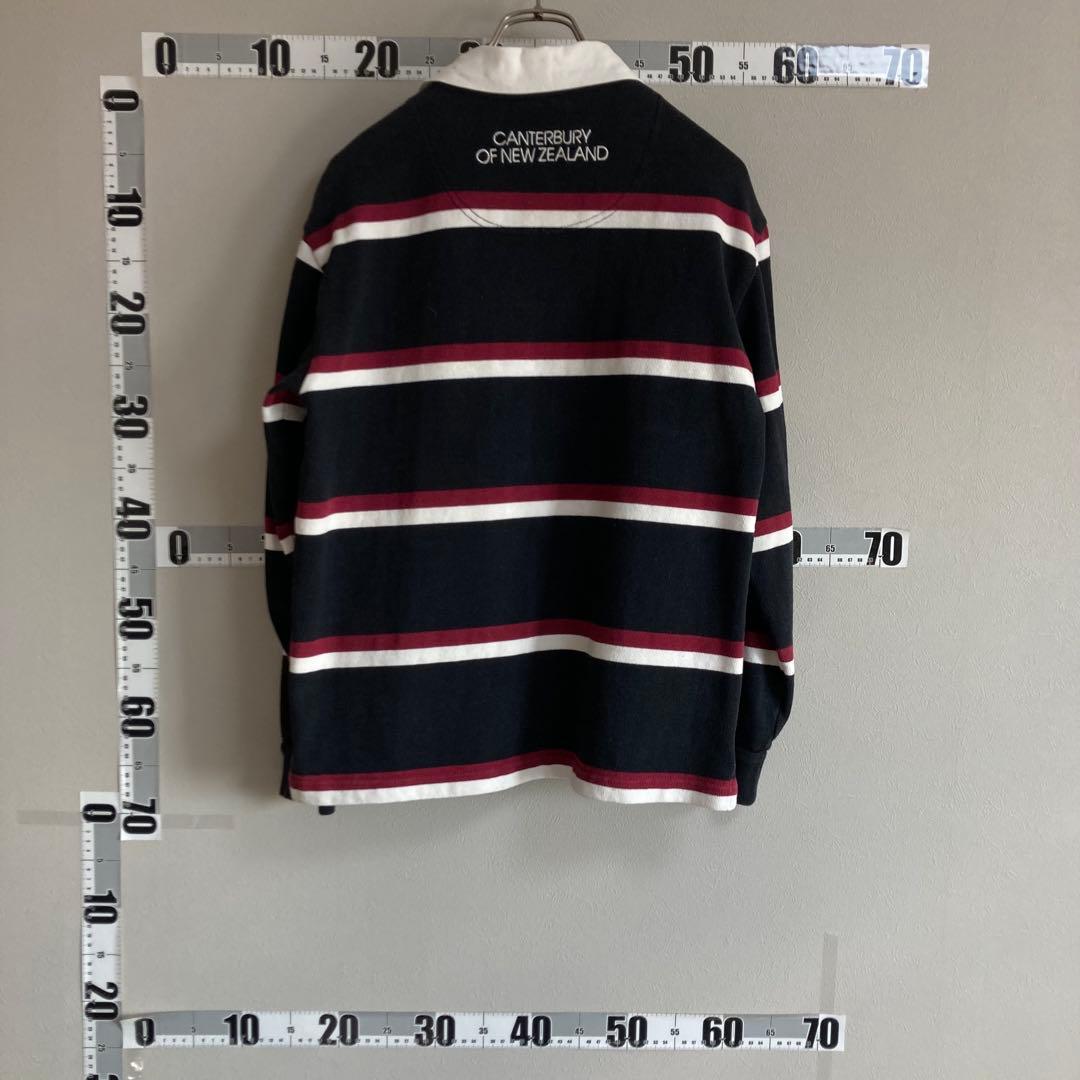 CANTERBURY カンタベリー 長袖ポロシャツ ラガーシャツ S 黒