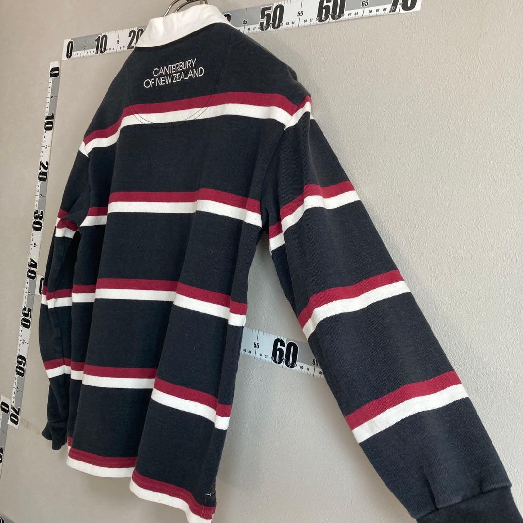 CANTERBURY カンタベリー 長袖ポロシャツ ラガーシャツ S 黒