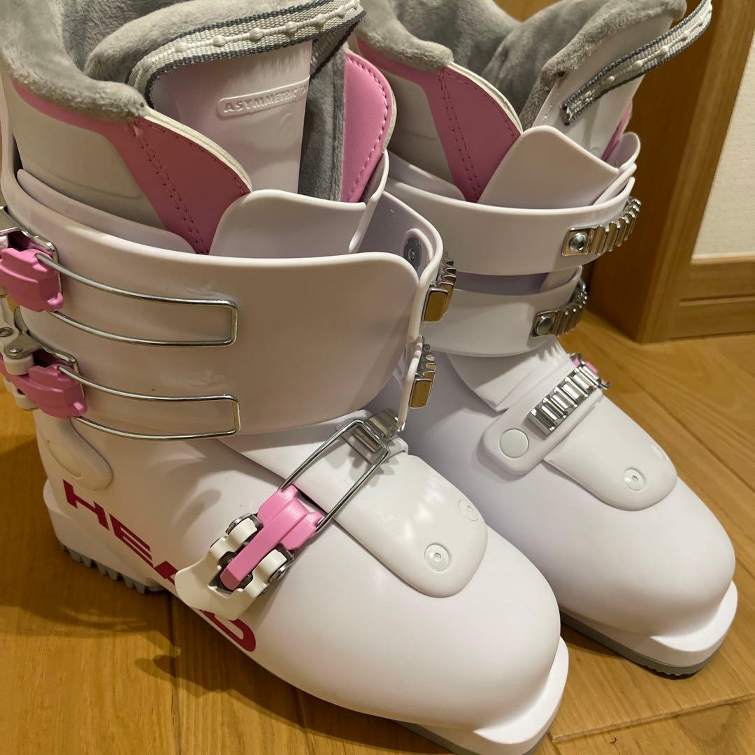 新品　HEAD ジュニア　スキーブーツ ホワイト/ピンク　24.0〜24.5cm