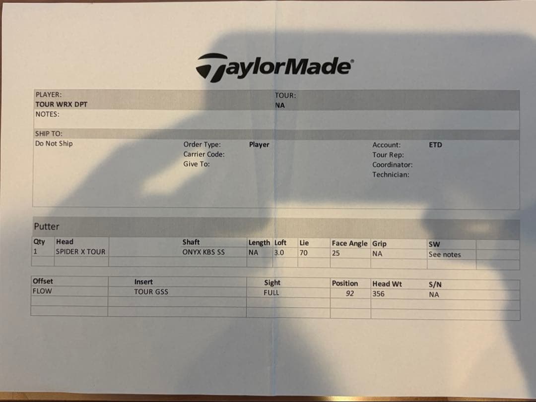 GSS ツアー支給品 SPIDER TOUR X スラントネック 34inch