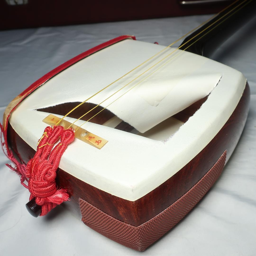 三味線 ハードケース付 撥 付属 東触り 中棹 和楽器