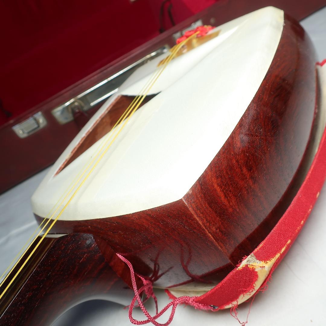 三味線 ハードケース付 撥 付属 東触り 中棹 和楽器