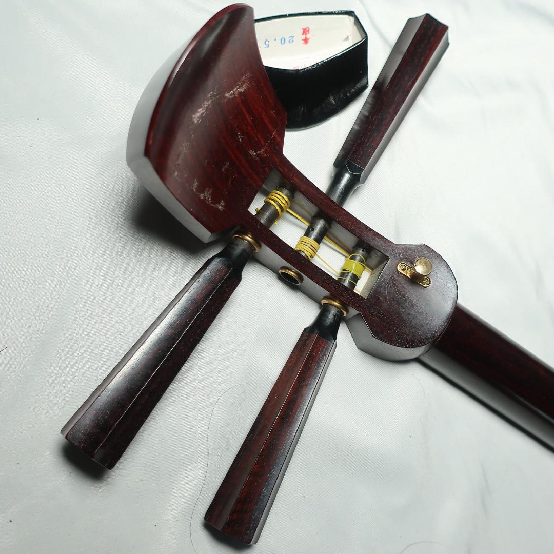 三味線 ハードケース付 撥 付属 東触り 中棹 和楽器