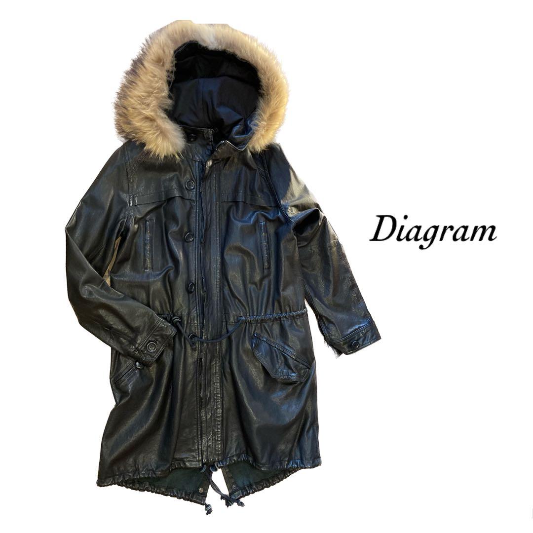 【Diagram】ラムレザーコート　モッズコート　ラムレザー　レザーコート