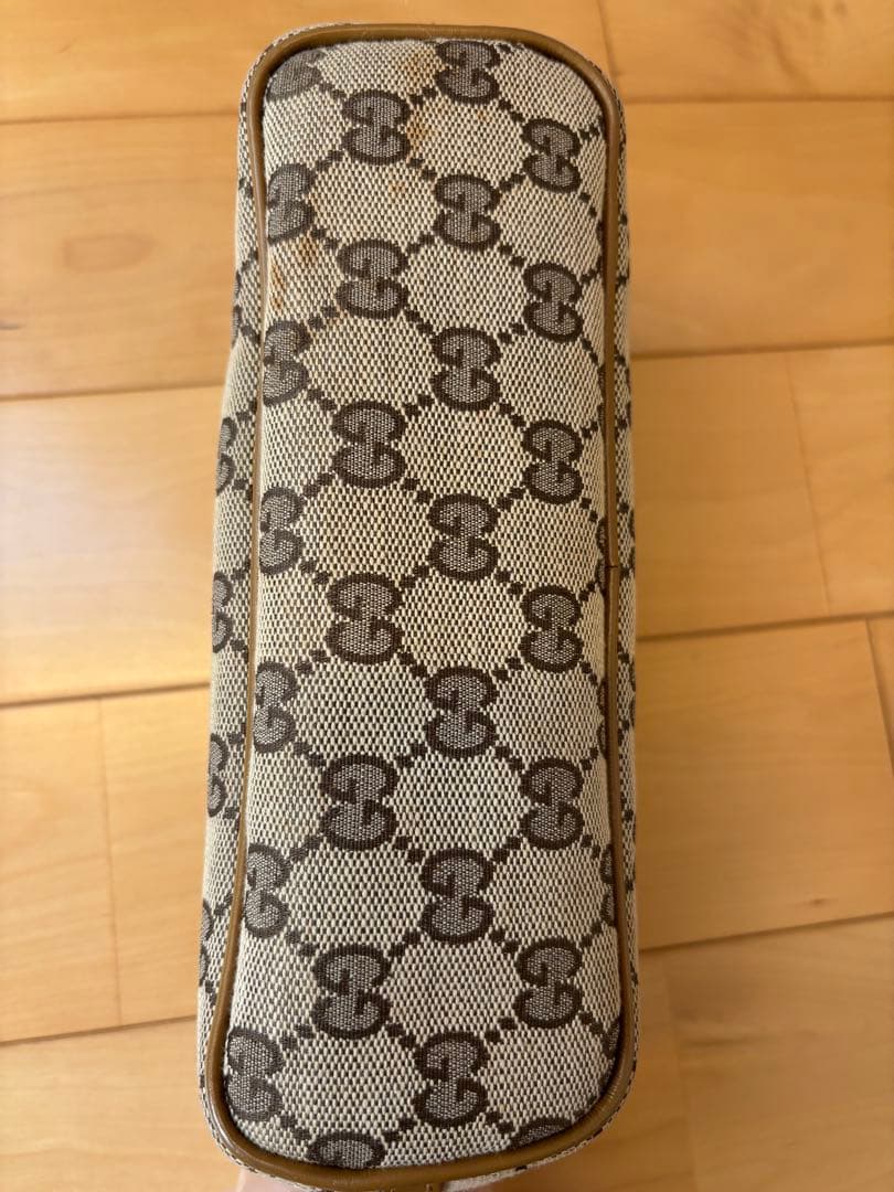 GUCCI GGキャンバスポーチ ベージュ/ブラウン　アクセサリーポーチ
