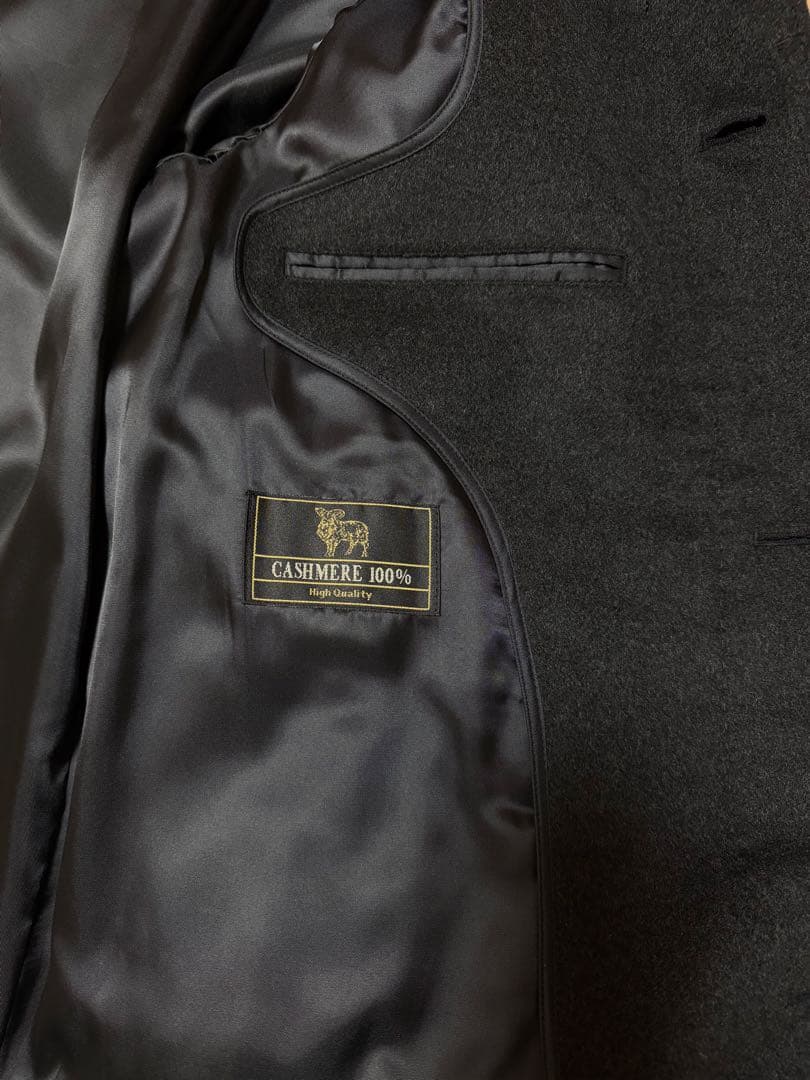 最高級 カシミヤ100％ ロングコート　ブラック