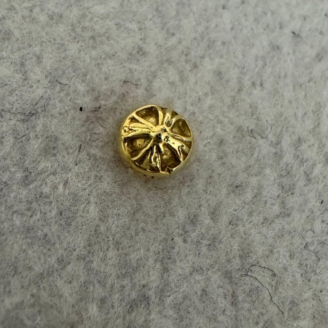 ま*ー様 Chrome Hearts クロスボールミニ ピアス 22金　インボイ