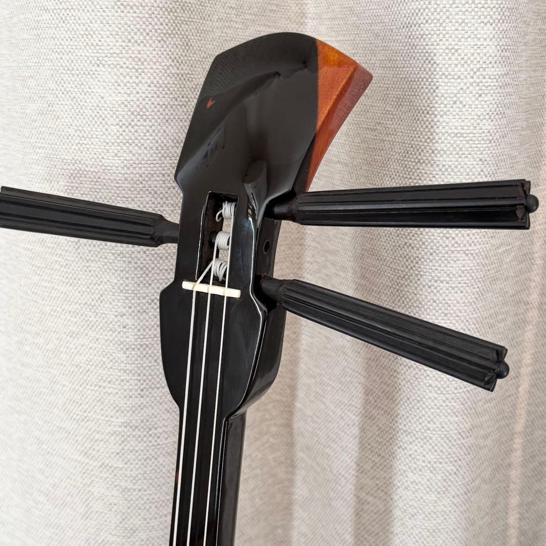 専用。三線■カミゲン黒木 国吉真陽作 本皮■本張り 黒檀 鶉目