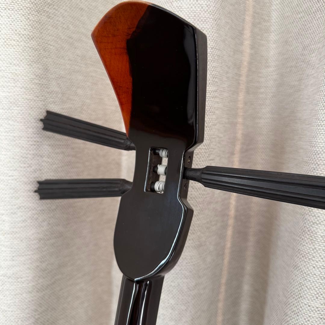 専用。三線■カミゲン黒木 国吉真陽作 本皮■本張り 黒檀 鶉目
